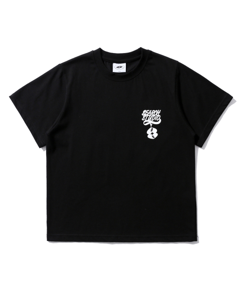 SEARCH410(サーチ410)の「ツインハートロゴウーマンTシャツブラック(Tシャツ/カットソー・レディース・その他・FREE)」の1枚目の写真