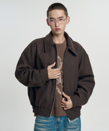MOO（エムオーオー）の「ビッグカラーウール2WAYブルゾン - ダークブラウン（MA-1）」