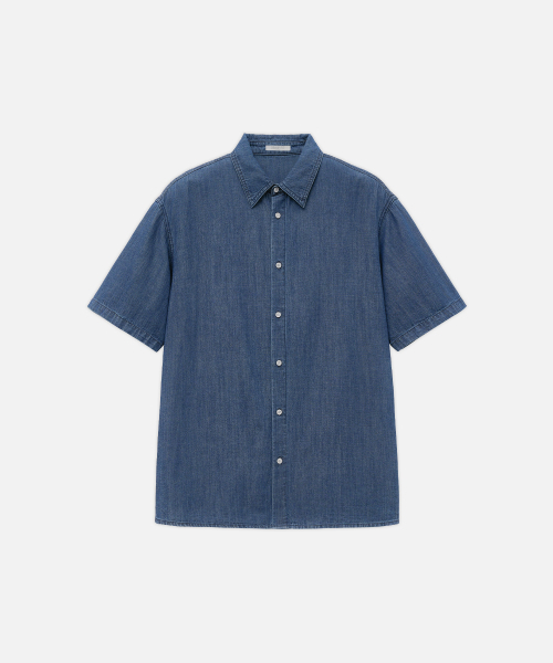 DRAW FIT（ドローフィット）の「ハーバーデニムハーフシャツ[MOSK BLUE]（シャツ/ブラウス・メンズ・その他・LARGE/X-LARGE/MEDIUM）」の3枚目の写真