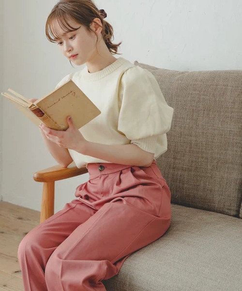 merrylatte(メリーラテ)の「ハイウエストストレートパンツ【IROHANI】(その他パンツ・レディース・ピンク/オレンジ・M)」の16枚目の写真