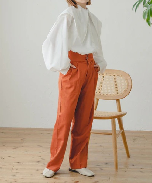 merrylatte(メリーラテ)の「ハイウエストストレートパンツ【IROHANI】(その他パンツ・レディース・ピンク/オレンジ・M)」の13枚目の写真