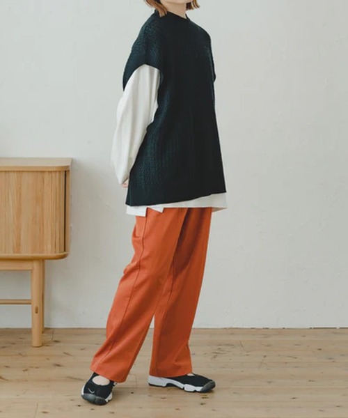 merrylatte(メリーラテ)の「ハイウエストストレートパンツ【IROHANI】(その他パンツ・レディース・ピンク/オレンジ・M)」の10枚目の写真