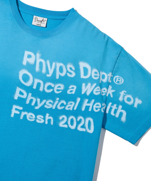 PHYSICAL DEPARTMENT(フィジカル デパートメント)の「オーバータイポスプレー半袖Tシャツ_ブルー(Tシャツ/カットソー・レディース・その他・SMALL/MEDIUM/LARGE/X-LARGE)」の6枚目の写真