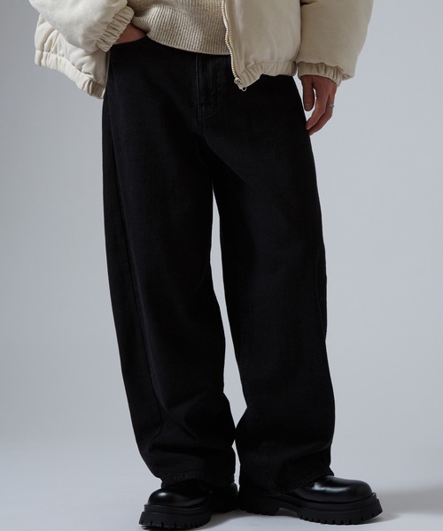 improves（インプローブス）の「9.5ozデニム バレルレッグ ジーンズ（デニムパンツ・メンズ・ネイビー/ブラック系/サックスブルー/ブラック/ブルー・SMALL/MEDIUM/LARGE/X-LARGE）」の6枚目の写真