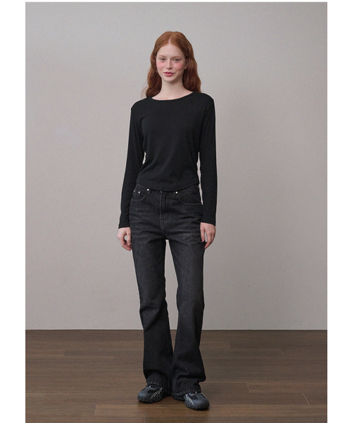 MICANE(ミケーネ)の「ベンジ セミブーツカットデニムパンツ(デニムパンツ・レディース・ブルー/ブラック・MEDIUM/LARGE/X-LARGE/XX-LARGE/X-SMALL/SMALL)」の9枚目の写真