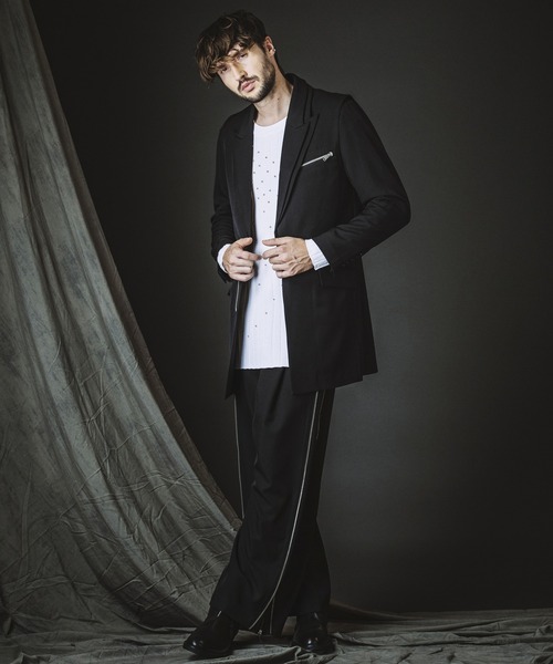 NO ID.（ノーアイディ）の「【NO ID.】Docking Zip Chester Jacket / ドッキング ジップ チェスター ジャケット（チェスターコート・メンズ・その他23/ブラック・1/2）」の9枚目の写真