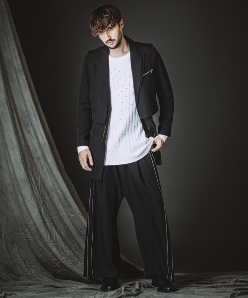 NO ID.（ノーアイディ）の「【NO ID.】Docking Zip Chester Jacket / ドッキング ジップ チェスター ジャケット（チェスターコート・メンズ・その他23/ブラック・1/2）」の10枚目の写真