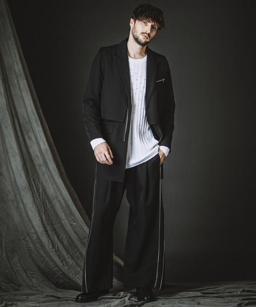 NO ID.（ノーアイディ）の「【NO ID.】Docking Zip Chester Jacket / ドッキング ジップ チェスター ジャケット（チェスターコート・メンズ・その他23/ブラック・1/2）」の11枚目の写真