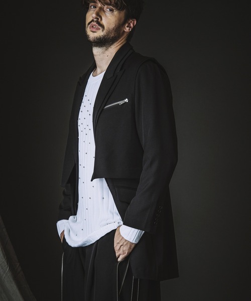 NO ID.（ノーアイディ）の「【NO ID.】Docking Zip Chester Jacket / ドッキング ジップ チェスター ジャケット（チェスターコート・メンズ・その他23/ブラック・1/2）」の13枚目の写真