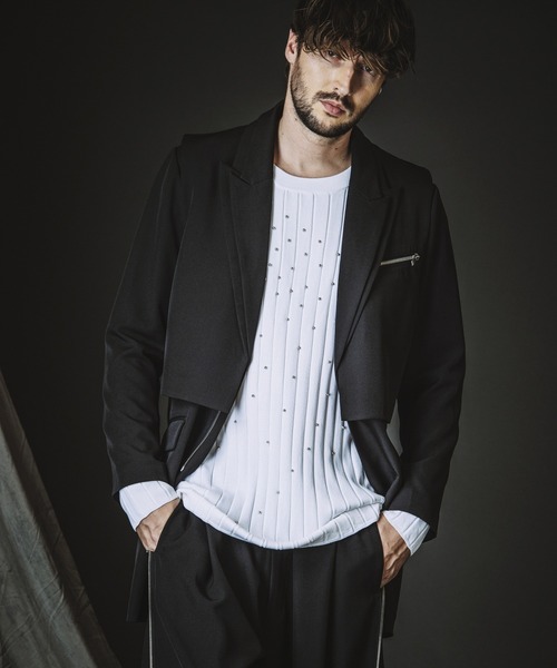 NO ID.（ノーアイディ）の「【NO ID.】Docking Zip Chester Jacket / ドッキング ジップ チェスター ジャケット（チェスターコート・メンズ・その他23/ブラック・1/2）」の17枚目の写真