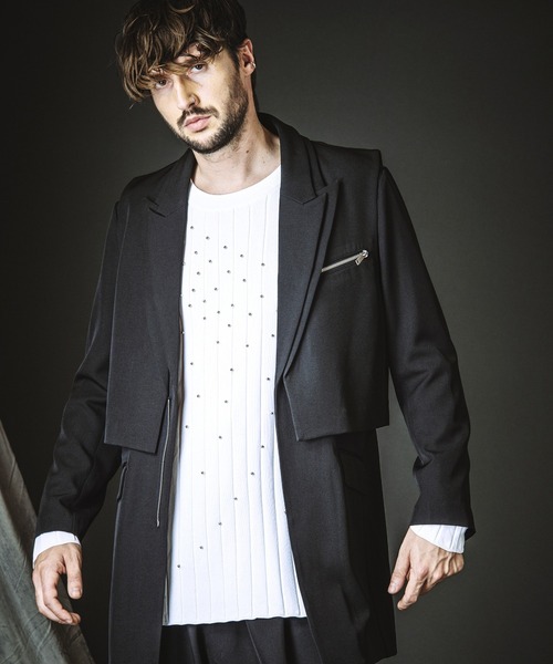 NO ID.（ノーアイディ）の「【NO ID.】Docking Zip Chester Jacket / ドッキング ジップ チェスター ジャケット（チェスターコート・メンズ・その他23/ブラック・1/2）」の19枚目の写真