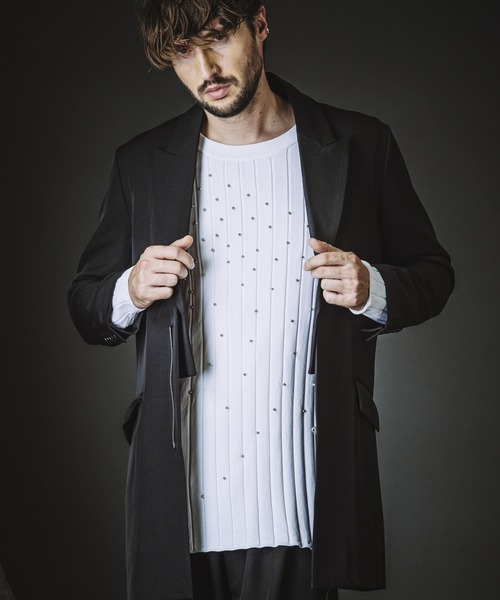 セール】【NO ID.】Docking Zip Chester Jacket / ドッキング ジップ