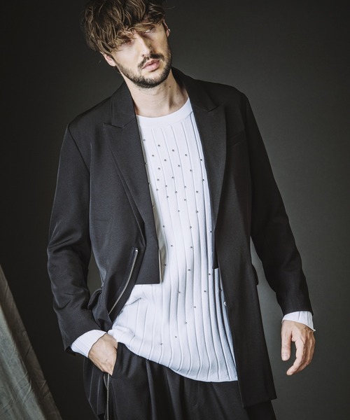 NO ID.（ノーアイディ）の「【NO ID.】Docking Zip Chester Jacket / ドッキング ジップ チェスター ジャケット（チェスターコート・メンズ・その他23/ブラック・1/2）」の5枚目の写真