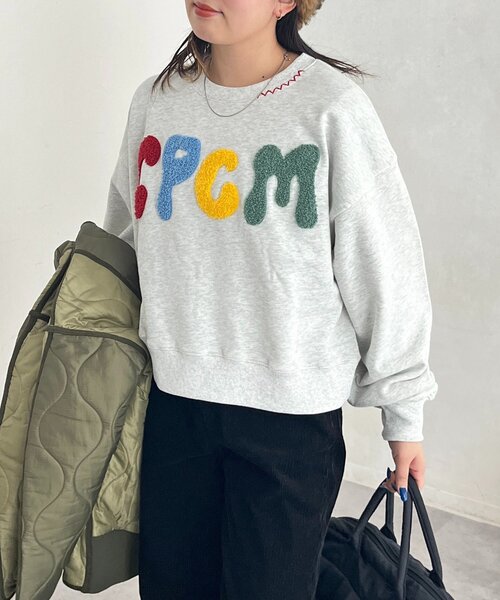CPCM(シーピーシーエム)の「CPCMロゴ刺繍裏毛プルオーバー(スウェット・レディース・ピンク/グレー/チャコールグレー・SMALL/MEDIUM)」の7枚目の写真