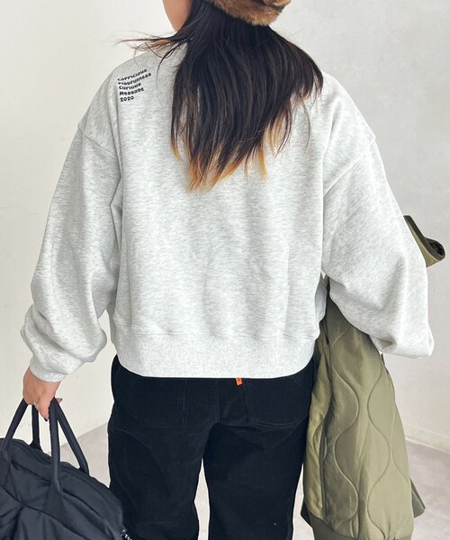 CPCM(シーピーシーエム)の「CPCMロゴ刺繍裏毛プルオーバー(スウェット・レディース・ピンク/グレー/チャコールグレー・SMALL/MEDIUM)」の9枚目の写真