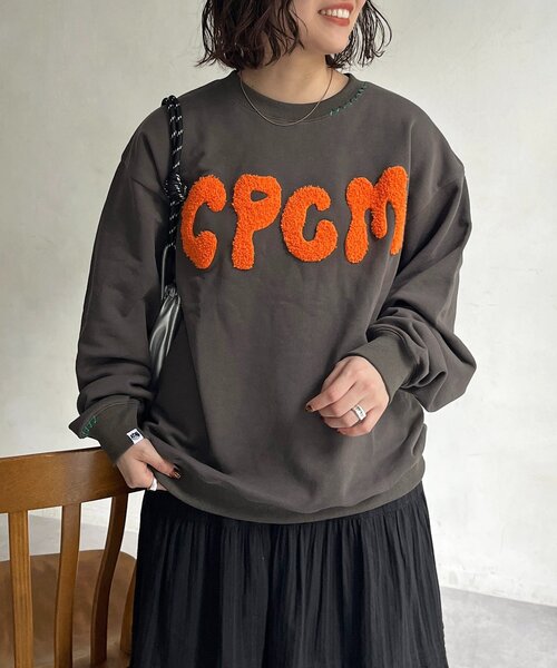 CPCM(シーピーシーエム)の「CPCMロゴ刺繍裏毛プルオーバー(スウェット・レディース・ピンク/グレー/チャコールグレー・SMALL/MEDIUM)」の11枚目の写真