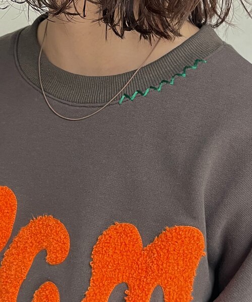 CPCM(シーピーシーエム)の「CPCMロゴ刺繍裏毛プルオーバー(スウェット・レディース・ピンク/グレー/チャコールグレー・SMALL/MEDIUM)」の13枚目の写真