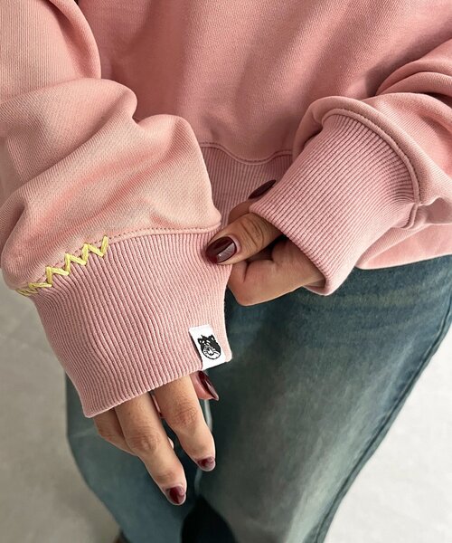 CPCM(シーピーシーエム)の「CPCMロゴ刺繍裏毛プルオーバー(スウェット・レディース・ピンク/グレー/チャコールグレー・SMALL/MEDIUM)」の22枚目の写真