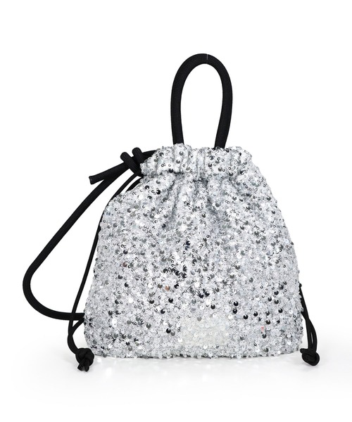 COLDE （コルデ）の「スパンコール2way巾着トートバッグ【詳細動画あり】（トートバッグ・レディース・シルバー/ブラック・FREE）」の12枚目の写真