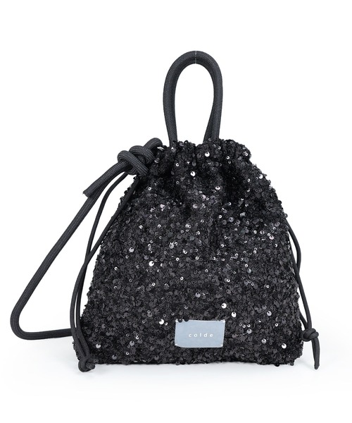 COLDE （コルデ）の「スパンコール2way巾着トートバッグ【詳細動画あり】（トートバッグ・レディース・シルバー/ブラック・FREE）」の11枚目の写真