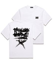 DO IT PAINTING オーバーサイズ 半袖Tシャツ (VS0116) ホワイト
