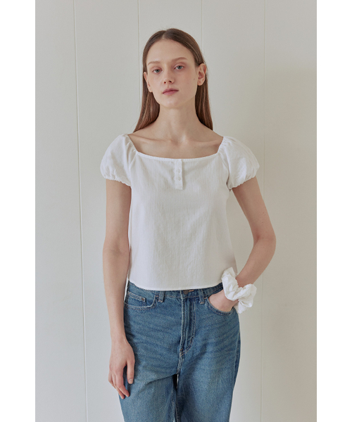 AFTERHOURS(アフターアワーズ)の「BUTTON UP PUFF BLOUSE (WHITE)(シャツ/ブラウス・レディース・その他・FREE)」の2枚目の写真