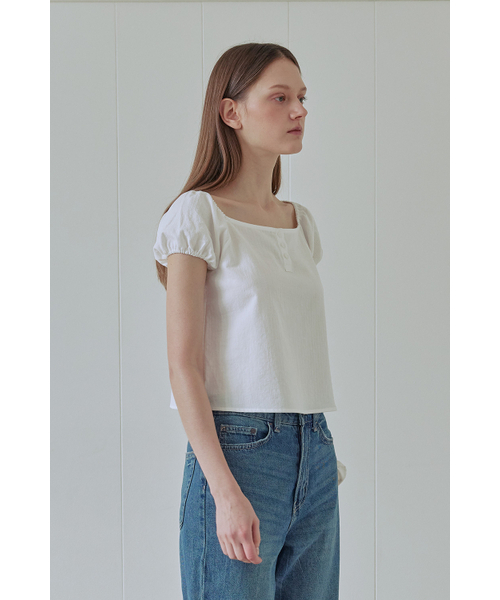 AFTERHOURS(アフターアワーズ)の「BUTTON UP PUFF BLOUSE (WHITE)(シャツ/ブラウス・レディース・その他・FREE)」の4枚目の写真