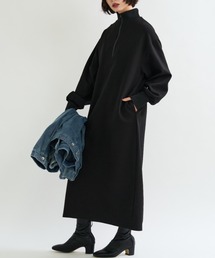 A.D.C.L. | ハーフジップ ダンボールニット ロングワンピース(ワンピース)