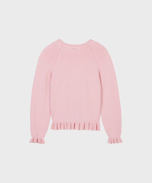 ALKI ALKA(アルキアルカ)の「V-Neck Frill Knit (Light Pink)(ニット/セーター・レディース・ライトピンク・FREE)」の4枚目の写真