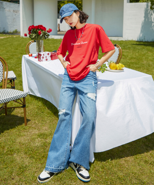 CORALIAN（コラリアン）の「ランオフ ラグビー 半袖 コットン Tシャツ レッド（Tシャツ/カットソー・メンズ・その他・S/M/L/2XL/XL/4XL/5XL/XS/6XL）」の4枚目の写真