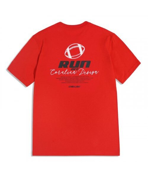 CORALIAN（コラリアン）の「ランオフ ラグビー 半袖 コットン Tシャツ レッド（Tシャツ/カットソー・メンズ・その他・S/M/L/2XL/XL/4XL/5XL/XS/6XL）」の6枚目の写真