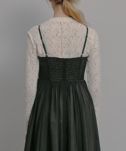 LE CIEL BLEU（ルシェルブルー）の「ラウンドネックストレッチレーストップ / Round Neck Stretch Lace Top（Tシャツ/カットソー・レディース・ホワイト/ブラック・36）」の7枚目の写真