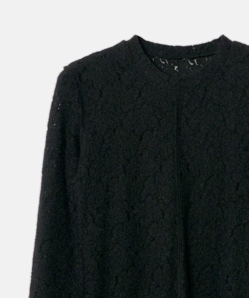 LE CIEL BLEU（ルシェルブルー）の「ラウンドネックストレッチレーストップ / Round Neck Stretch Lace Top（Tシャツ/カットソー・レディース・ホワイト/ブラック・36）」の11枚目の写真