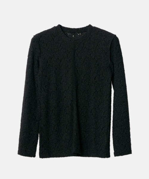 LE CIEL BLEU（ルシェルブルー）の「ラウンドネックストレッチレーストップ / Round Neck Stretch Lace Top（Tシャツ/カットソー・レディース・ホワイト/ブラック・36）」の13枚目の写真