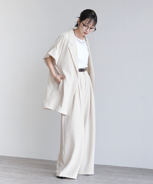 Yeoun(ヨウン)の「リネンライクワイドパンツ【セットアップ対応】(その他パンツ・レディース・ベージュ/アイボリー/ブラック・FREE)」の10枚目の写真