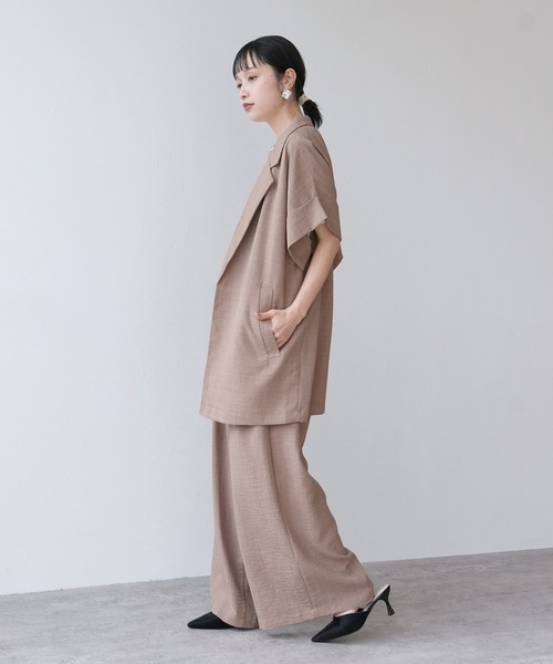 Yeoun(ヨウン)の「リネンライクワイドパンツ【セットアップ対応】(その他パンツ・レディース・ベージュ/アイボリー/ブラック・FREE)」の19枚目の写真