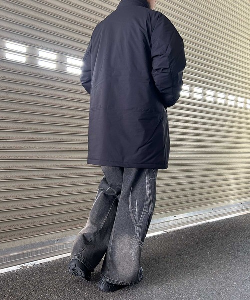 NYLAUS（ナイラス）の「【Nylaus】モンスターパーカー 中綿ジャケット ミリタリーコート 中綿コート フード収納可 スタンドカラー ユニセックス（ダウンジャケット/コート・メンズ・カーキ/ブラック・M/L）」の6枚目の写真