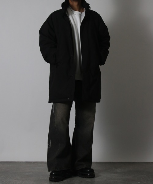 NYLAUS（ナイラス）の「【Nylaus】モンスターパーカー 中綿ジャケット ミリタリーコート 中綿コート フード収納可 スタンドカラー ユニセックス（ダウンジャケット/コート・メンズ・カーキ/ブラック・M/L）」の21枚目の写真