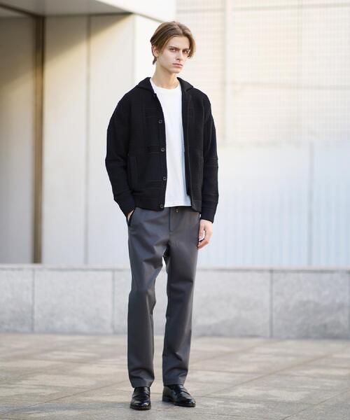 TAKEO KIKUCHI(タケオキクチ)の「畦編みチェック ニットカーディガン(カーディガン/ボレロ・メンズ・ライトグレー/ブラック・02/03/04)」の21枚目の写真
