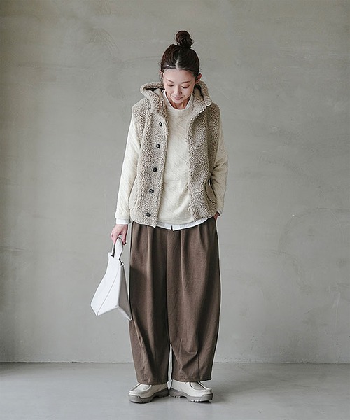 SOLAMONAT(ソラモナ)の「ペンネ天竺 バルーンパンツ(その他パンツ・レディース・チャコールグレー/ブラック/ブラウン/杢グレー・M)」の11枚目の写真