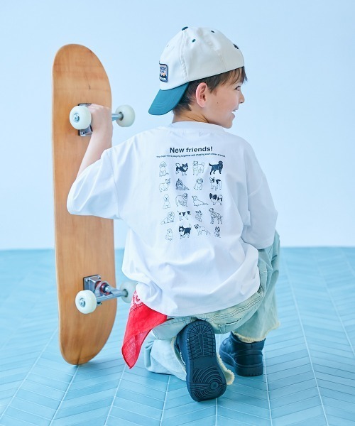 devirock(デビロック)の「【イージーウォッシュ】防汚 デビラボ BIGシルエット プリント 半袖Tシャツ(Tシャツ/カットソー・キッズ・ブルー系その他/グリーン系その他/グレー系その他2/ブラック系その他/ホワイト系その他2/ブラック系その他3/ブルー系その他2/グレー系その他/ピンク系その他/ブルー系その他3/ブラック系その他2/ブルー系その他4/ホワイト系その他/パープル系その他・90cm/100cm/110cm/120cm/130cm/140cm/150cm/160cm)」の15枚目の写真