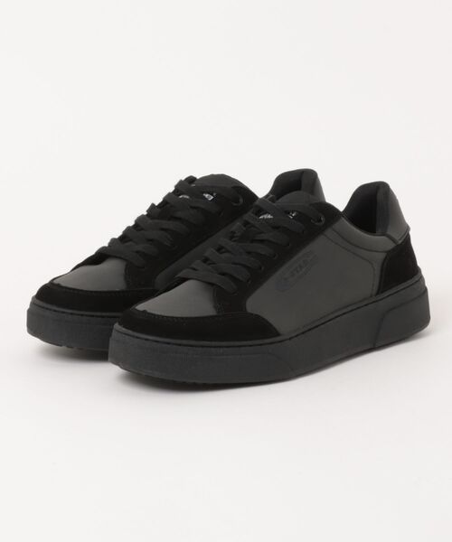 G-STAR(ジースター)の「Straker Nub Sneakers/レースアップヌバックロゴスニーカー(スニーカー・メンズ・グレー/ブラック・42/41/40/43)」の1枚目の写真