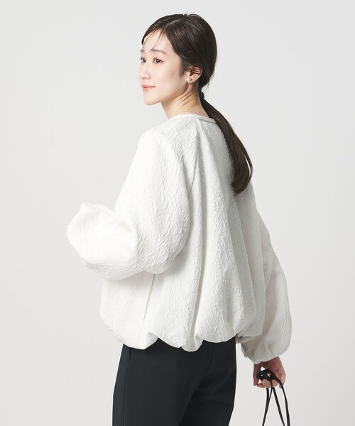 UNITED ARROWS（ユナイテッドアローズ）の「ジャガード ブルゾン（ブルゾン・レディース・ブラック/ホワイト・38/36）」の2枚目の写真