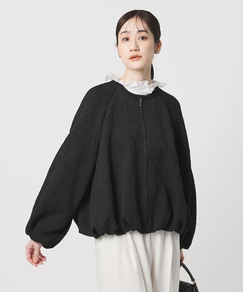 UNITED ARROWS（ユナイテッドアローズ）の「ジャガード ブルゾン（ブルゾン・レディース・ブラック/ホワイト・38/36）」の3枚目の写真