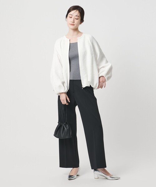 UNITED ARROWS（ユナイテッドアローズ）の「ジャガード ブルゾン（ブルゾン・レディース・ブラック/ホワイト・38/36）」の8枚目の写真