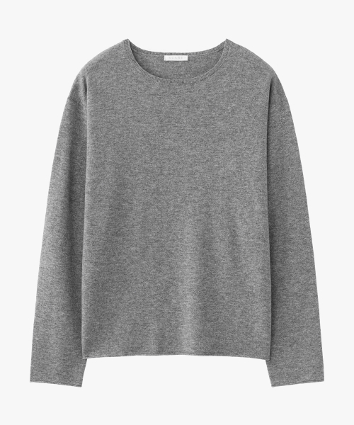 SUARE（スアレ）の「カシミヤウールオーバーサイズスリーブニット - 4カラー（ニット/セーター・メンズ・アッシュグレー/ブラック/アイボリー/ブルーグレー・FREE）」の7枚目の写真