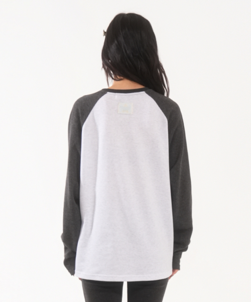 FANYOUNG(ファンヤング)の「アイラブラビ ラグランT ホワイトチャコール(Tシャツ/カットソー・レディース・その他・FREE)」の4枚目の写真