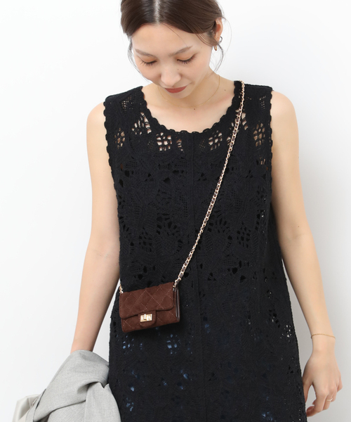 VELETTO（ベレット）の「【VELETTO/ヴェレット】キルティングチェーンミニバッグ（ショルダーバッグ・レディース・ブラウン・FREE）」の8枚目の写真