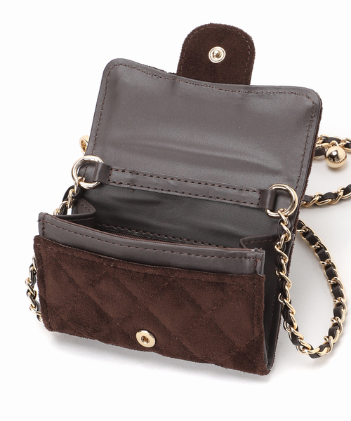 VELETTO（ベレット）の「【VELETTO/ヴェレット】キルティングチェーンミニバッグ（ショルダーバッグ・レディース・ブラウン・FREE）」の15枚目の写真