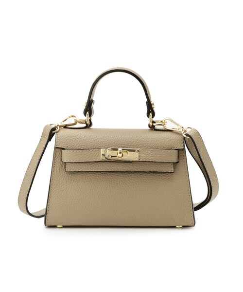 AULENTTI（オウレンティ）の「AULENTTI（オウレンティ）金具ベルト付きバッグ（ショルダーバッグ・レディース・ブラック/ベージュ・00）」の10枚目の写真